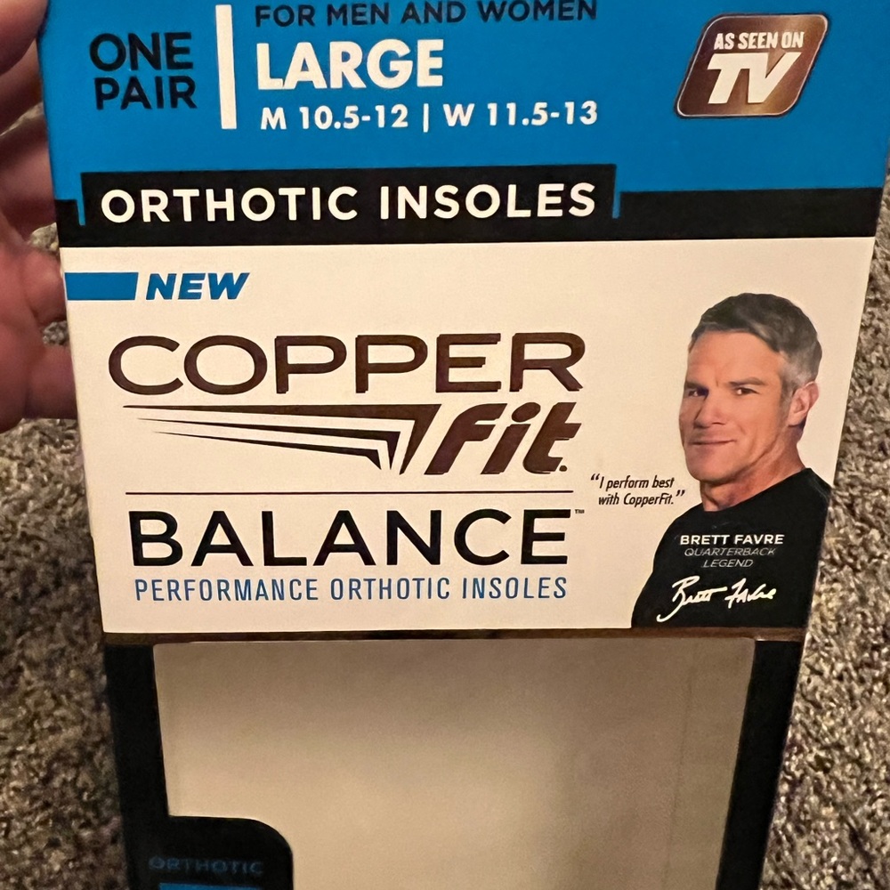 Copper Fit Balance Orthotic Insoles - Black